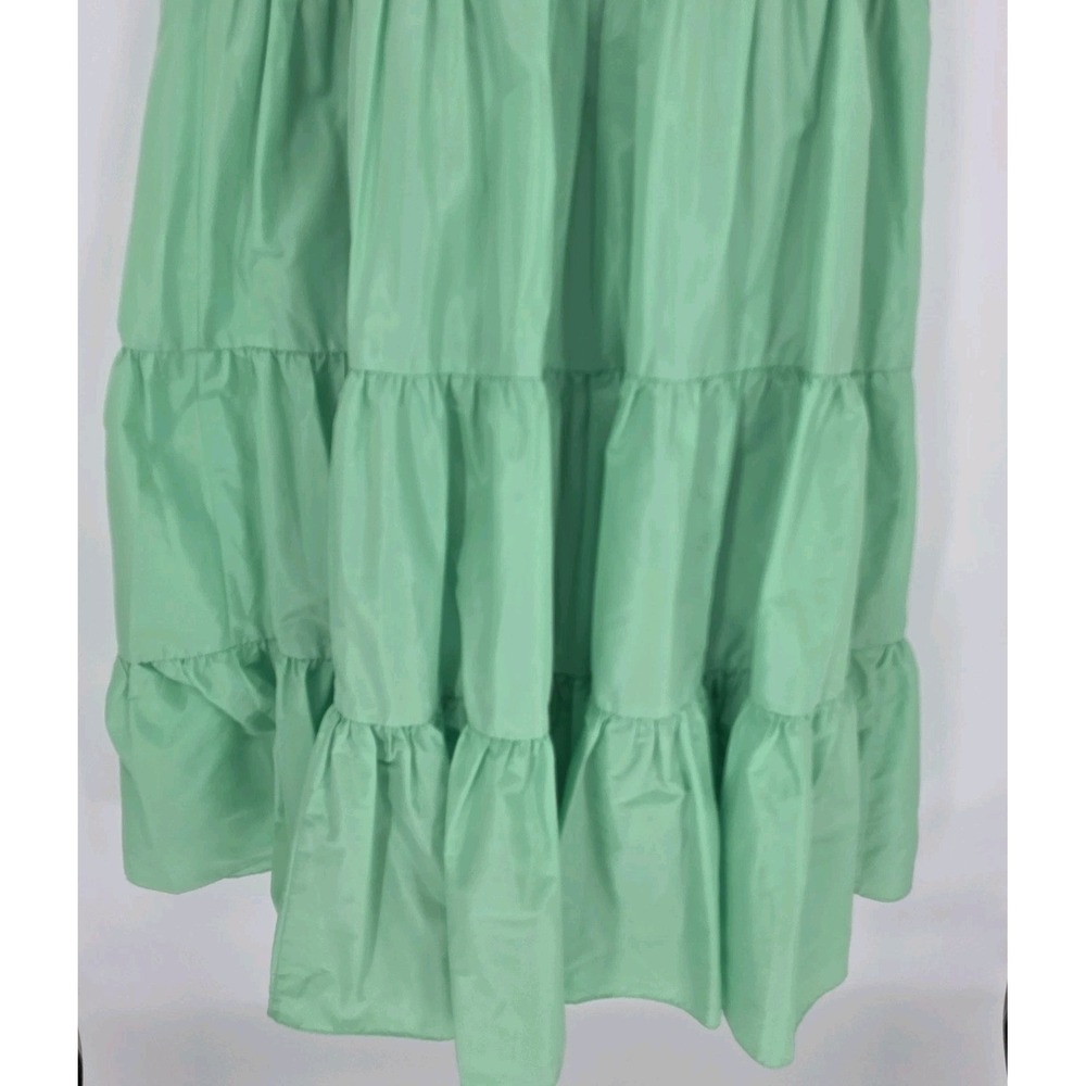 J.Crew Midi Dress Womens 4 Ruffled Shoulder Drapey Pockets Green Lined‎ Party - Picture 2 of 9